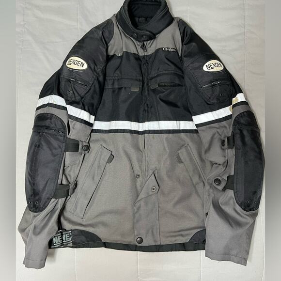 NEXGEN WATERPROOF MOTORCYCLE JACKET Men's Medium Reflective Padded Zip Lining - Picture 9 of 12
